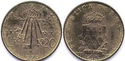 San Marino 20 lire 1979