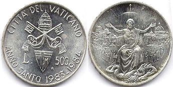 Vatican 500 lire 1983