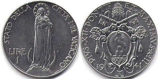Vatican 1 lira 1941