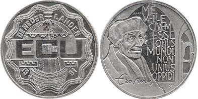 moneda Países Bajos 2.5 ecu 1991