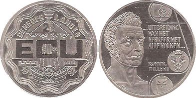 coin Netherlands 2.5 ecu 1992