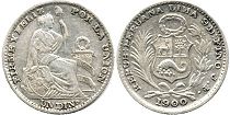 moneda Peru 1 dinero 1900