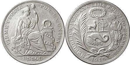 moneda Peru 1 sol 1915