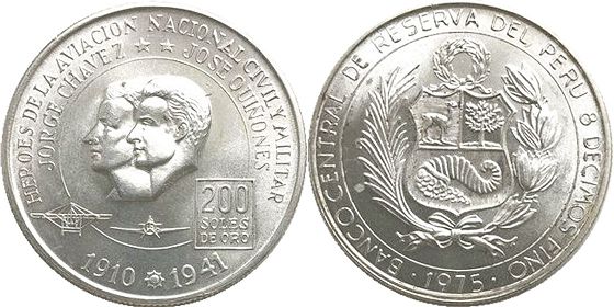moneda Peru 200 soles 1975