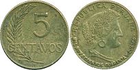 coin Peru 5 centavos 1944