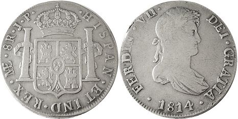 moneda Peru 8 reales 1814