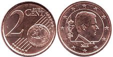 moneda Bélgica 2 euro cent 2015