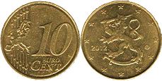 kovanica Finska 10 euro cent 2012