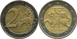 mynt Litauen 2 euro 2015