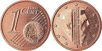 mince Holandsko 1 euro cent 2019
