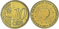 Münze Niederlande 10 Euro Cent 2007