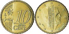 pièce de monnaie Netherlands 10 euro cent 2014