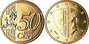 pièce de monnaie Netherlands 50 euro cent 2014