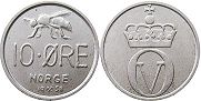 coin Norway 10 ore 1958