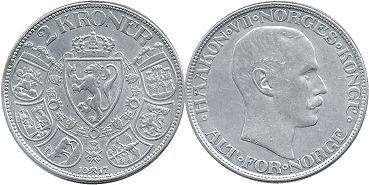 mynt Norge 2 kroner 1917