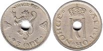 mynt Norge 25 öre 1921