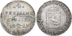 mynt Norge 4 skilling 1825