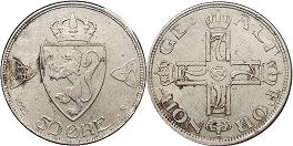 mynt Norge 50 öre 1922