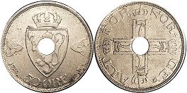 coin Norway 50 ore 1923