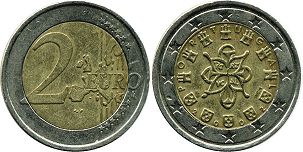 moneta Portugalia 2 euro 2002