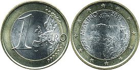 pièce San Marino 1 euro 2019
