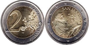 moneda San Marino 2 euro 2019