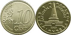 moneta Slovenia 10 euro cent 2020
