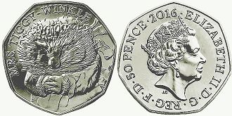 coin Great Britain 50 pence 2016