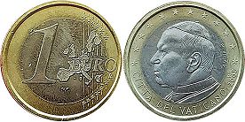 mince Vatikán 1 euro 2005