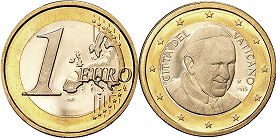 munt Vaticaan 1 euro 2015