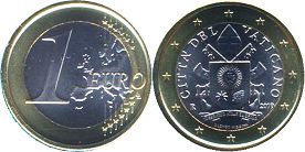 pièce de monnaie Vatican 1 euro 2019