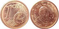 mince Vatikán 1 euro cent 2010