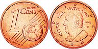 coin Vatican 1 euro cent 2014
