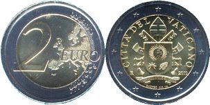 moneda Vaticano 2 euro 2019