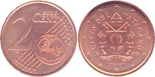 mynt Vatikanen 2 euro cent 2019