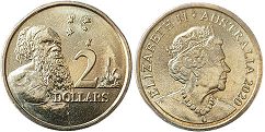 australian coin 2 dollars 2020 Elizabeth II