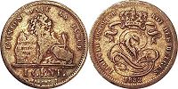 coin Belgium 1 centime 1833