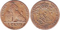 coin Belgium 1 centime 1860