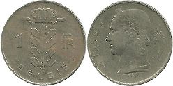pièce Belgique 1 franc 1950