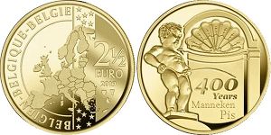 moneda Bélgica 2 1/2 euro 2019