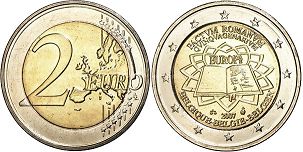 moneda Bélgica 2 euro 2007
