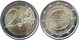 moneta Belgio 2 euro 2009
