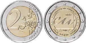 mynt Belgien 2 euro 2010