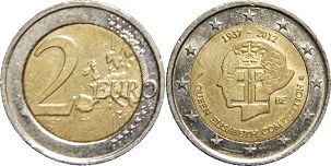 moneda Bélgica 2 euro 2012