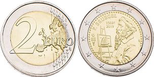 moneda Bélgica 2 euro 2019