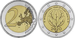 moneda Bélgica 2 euro 2020