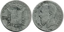 pièce Belgique 50 centimes 1866