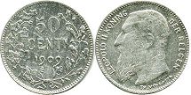 pièce Belgique 50 centimes 1909