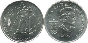coin canadian commemorative coin 25 cents 2009