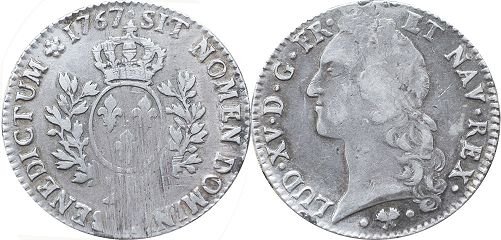 moneda Francia 1 ecu 1767